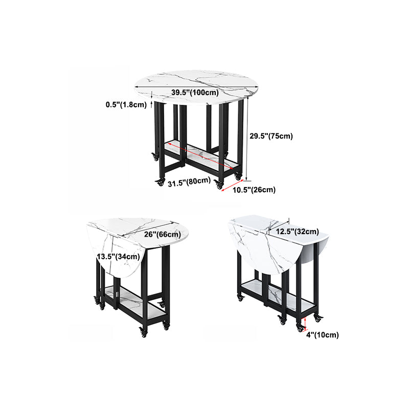 Modern Tripod Base Dinette Table Chipboard Folding Table Home Furniture (only Table)