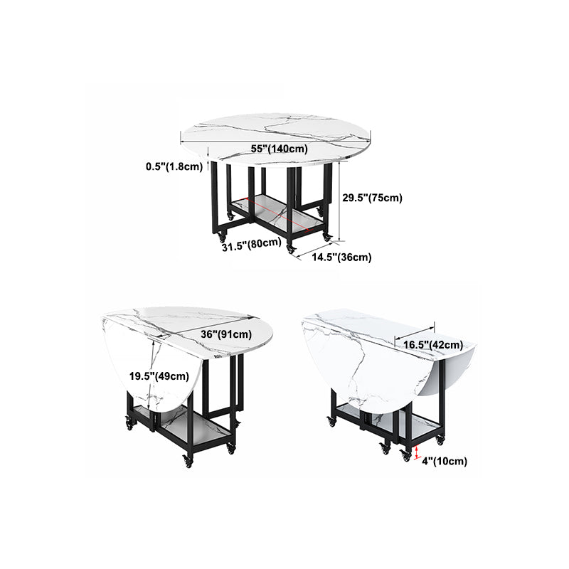 Modern Tripod Base Dinette Table Chipboard Folding Table Home Furniture (only Table)