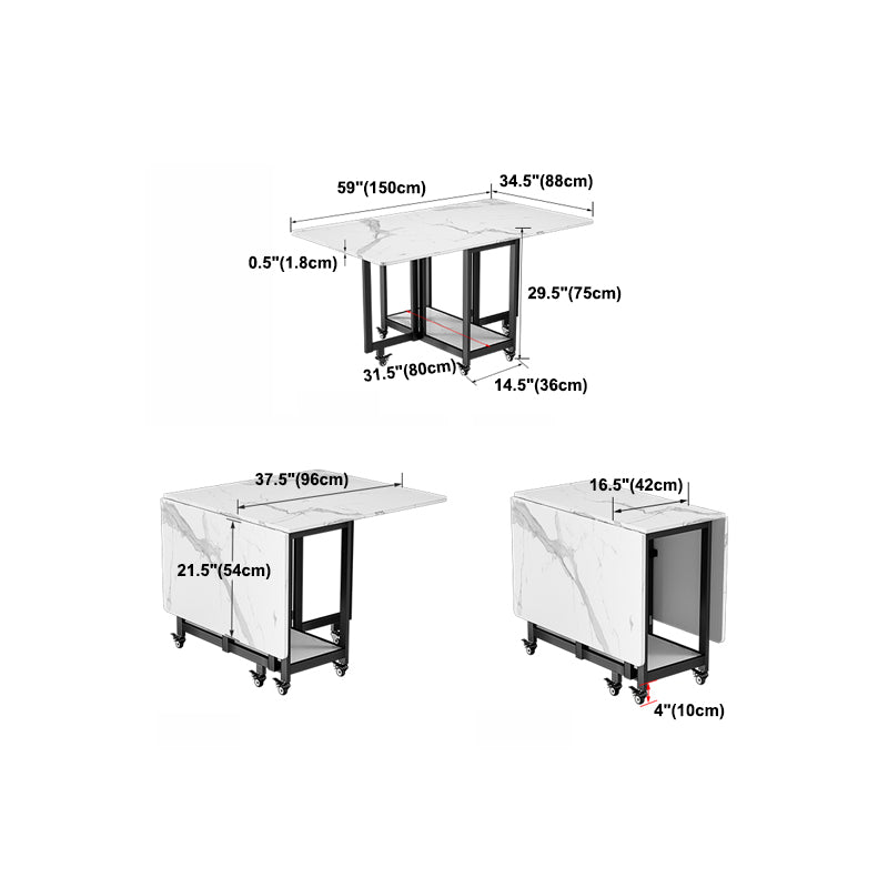 Modern Tripod Base Dinette Table Chipboard Folding Table Home Furniture (only Table)