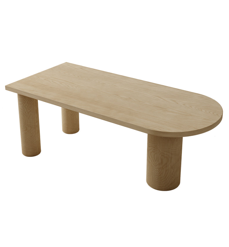 Modern Style Dining Table Brown Solid Wood Dining Table for Kitchen