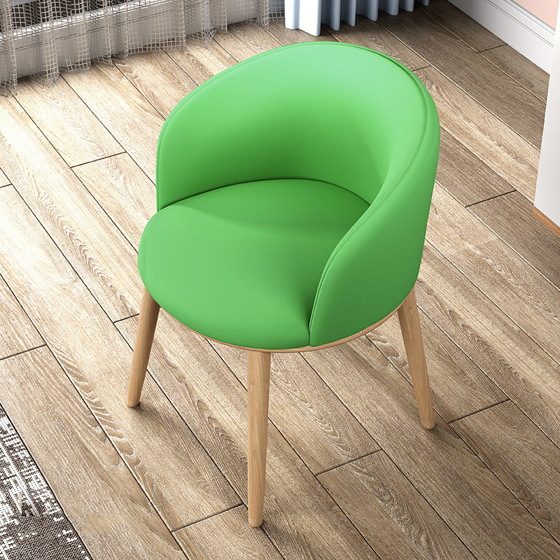 Glam Style Parsons Arm Chair Indoor Dining Chair with Metal Base