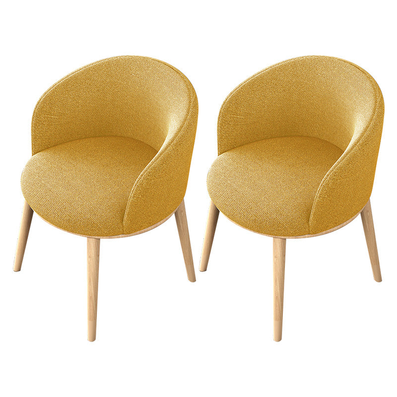 Glam Style Parsons Arm Chair Indoor Dining Chair with Metal Base
