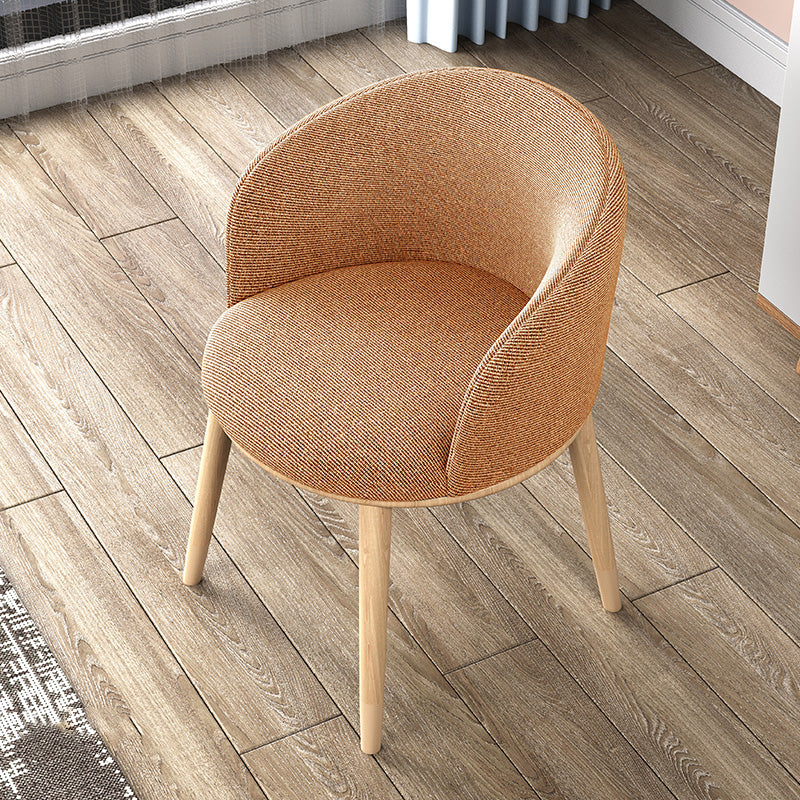 Glam Style Parsons Arm Chair Indoor Dining Chair with Metal Base