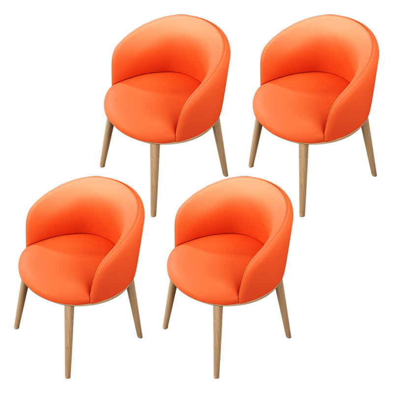 Glam Style Parsons Arm Chair Indoor Dining Chair with Metal Base