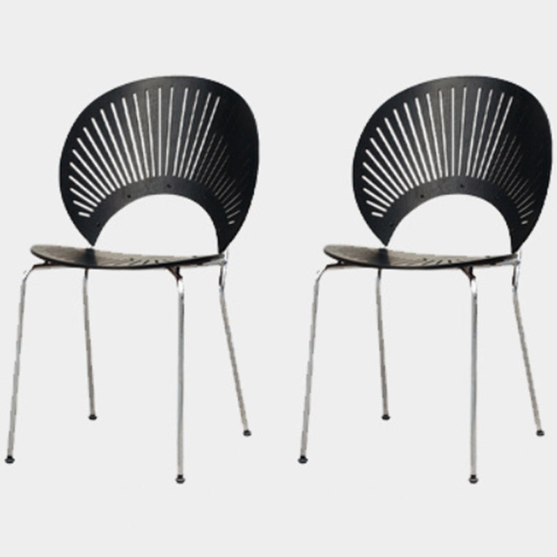 Modern Style Side Chair Open Back Armless Dining Chair for Indoor