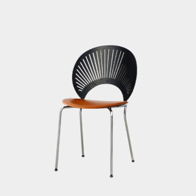 Modern Style Side Chair Open Back Armless Dining Chair for Indoor