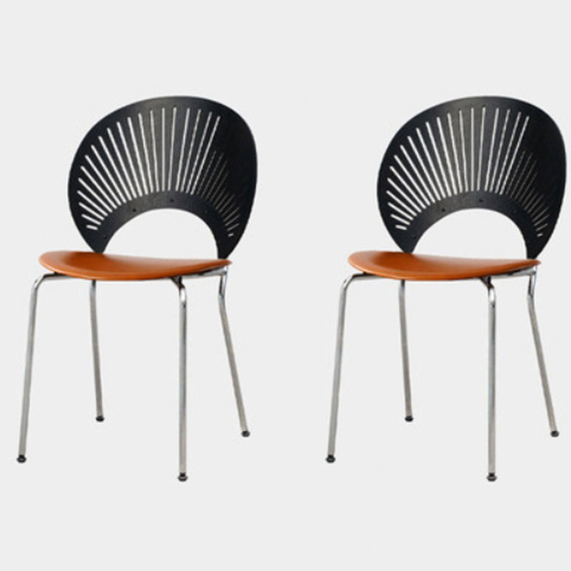 Modern Style Side Chair Open Back Armless Dining Chair for Indoor