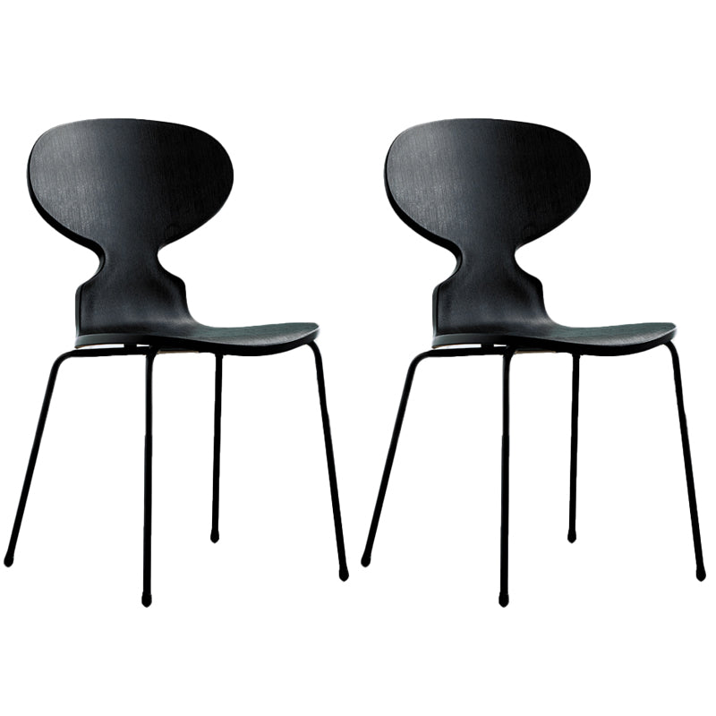 Modern Style Side Chair Plastic Metal Dining Chair for Home Use