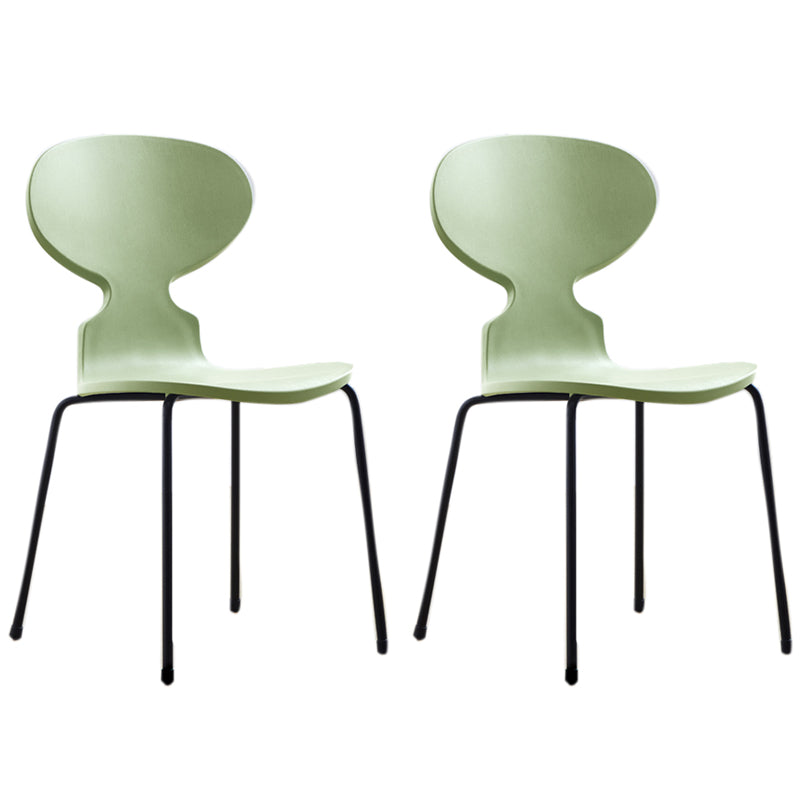 Modern Style Side Chair Plastic Metal Dining Chair for Home Use