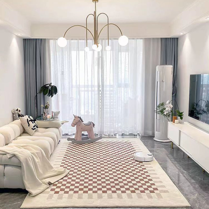 Black and White Lattice Rug Stain Resistant Loom Rug for Bedroom