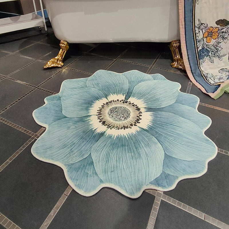 Irregular Flowers Shape Rug Living Room Carpet Polyester Washable Area Rug