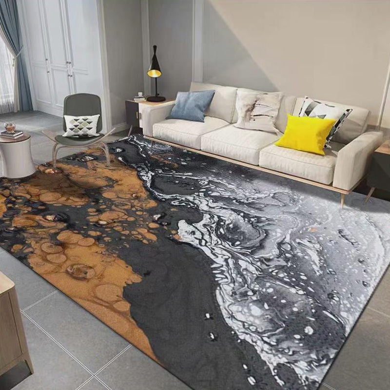 Abstract Watercolor Rug Rectangle Stain Resistant Rug for Home Decor