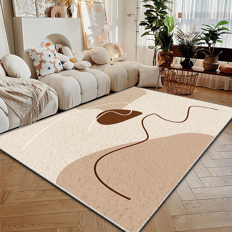 Simplicity Style Line Painting Rug Stain Resistant Rug for Home Decor
