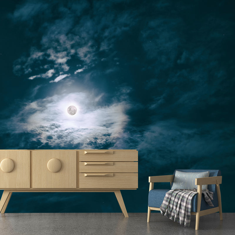 Photography Stain Resistant Mural Wallpaper Dreamy Sky Sleeping Room Wall Mural