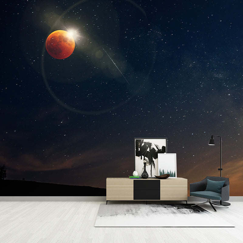 Photography Stain Resistant Mural Wallpaper Dreamy Sky Sleeping Room Wall Mural
