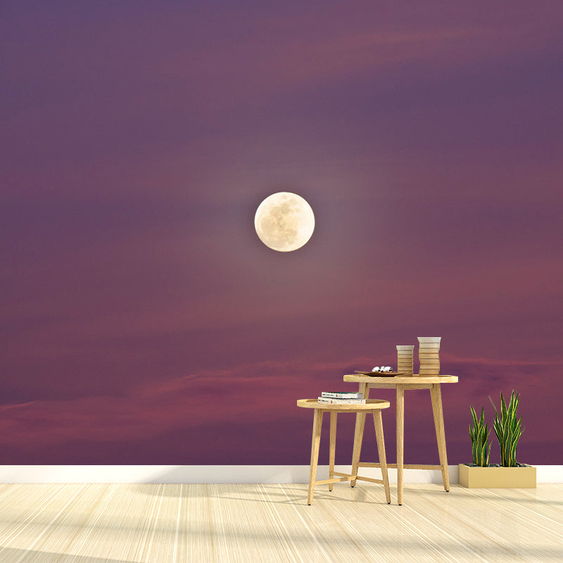 Environment Friendly Wall Mural Wallpaper Dreamy Sky Sitting Room Wall Mural