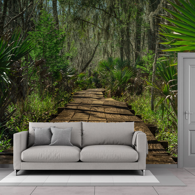 Photography Stain Resistant Wallpaper Forest Scenery Living Room Wall Mural