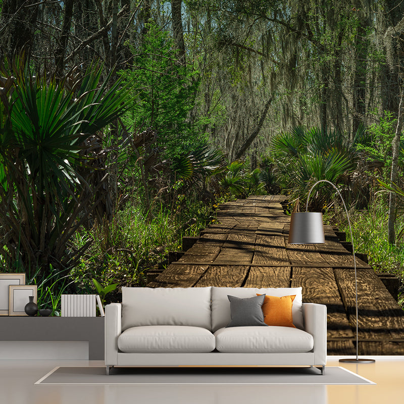 Photography Stain Resistant Wallpaper Forest Scenery Living Room Wall Mural