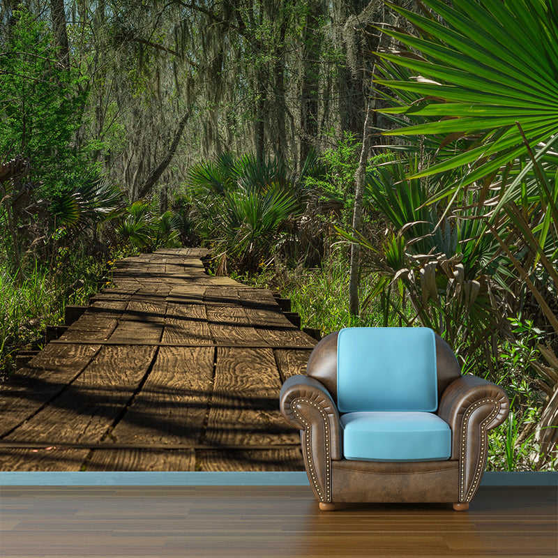Photography Stain Resistant Wallpaper Forest Scenery Living Room Wall Mural