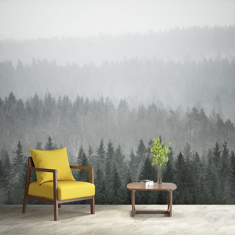 Environmental Wall Mural Wallpaper Forest Scenery Living Room Wall Mural