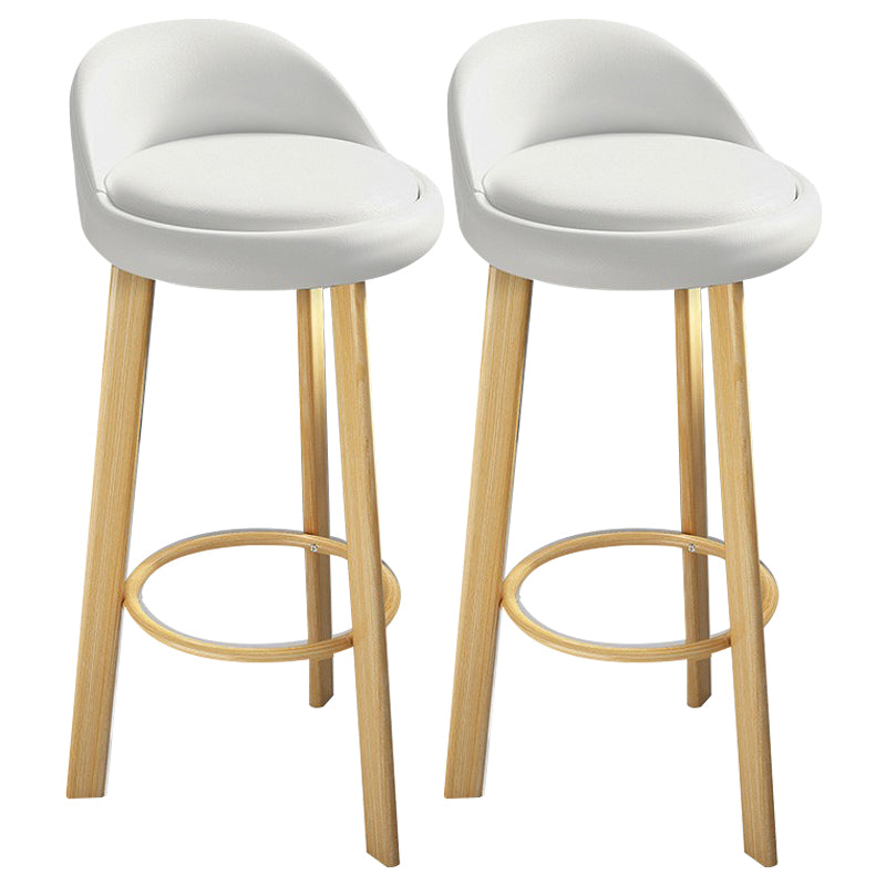 Modern Armless Backrest Counter Stool Steel Cafe Bar Stool with Cushion and Pedal