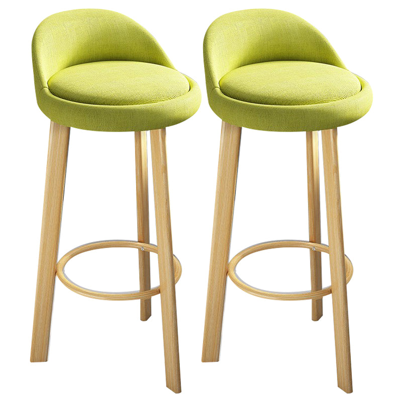 Modern Armless Backrest Counter Stool Steel Cafe Bar Stool with Cushion and Pedal