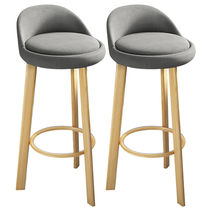Modern Armless Backrest Counter Stool Steel Cafe Bar Stool with Cushion and Pedal