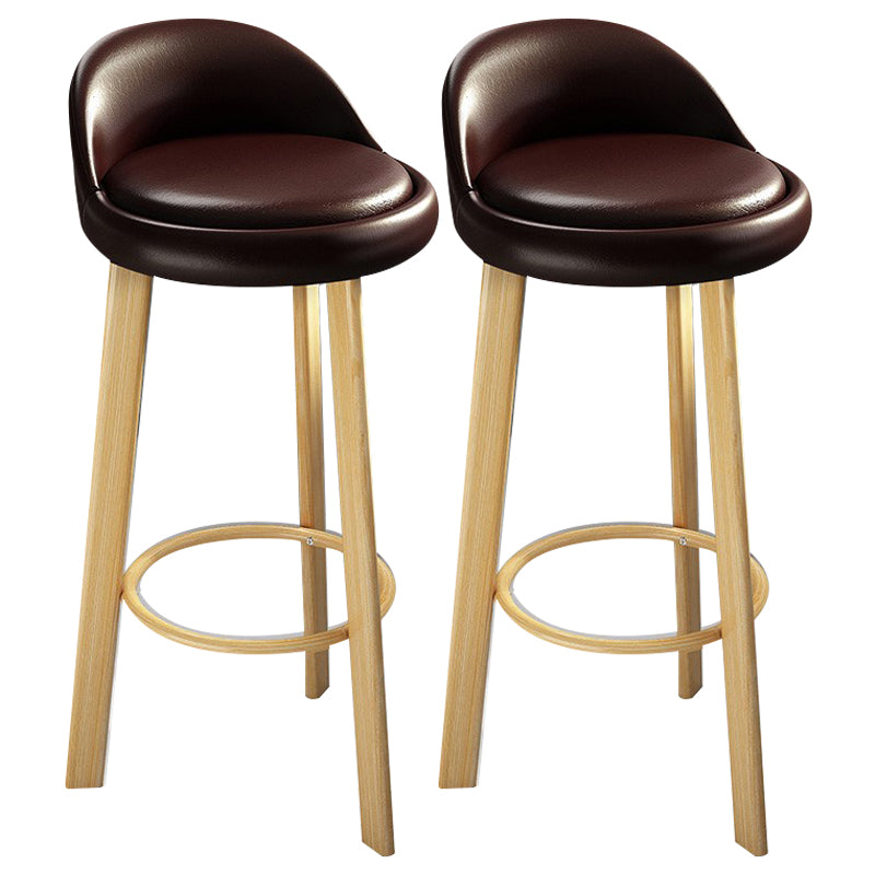 Modern Armless Backrest Counter Stool Steel Cafe Bar Stool with Cushion and Pedal