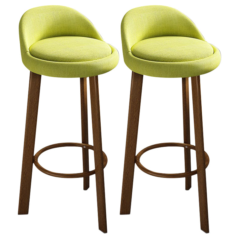 Modern Armless Backrest Counter Stool Steel Cafe Bar Stool with Cushion and Pedal