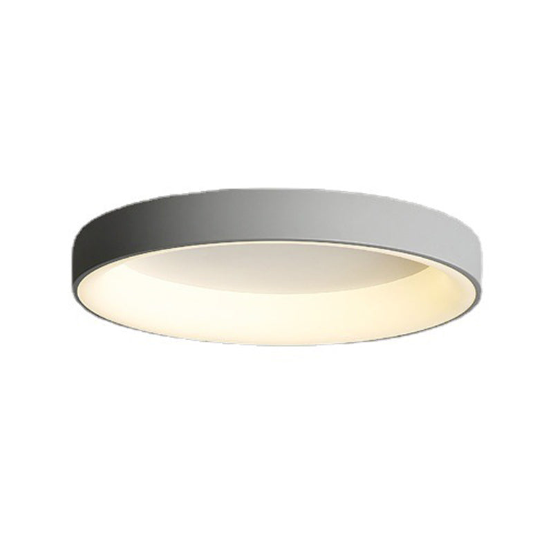 Circular Flush Mount Fixture Minimalist-Style LED Metal Ceiling Mounted Light