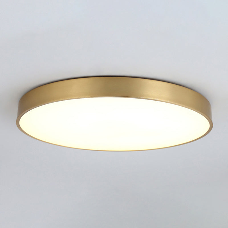 Geometry Shape LED Ceiling Lamp Modern Copper Flush Mount for Balcony