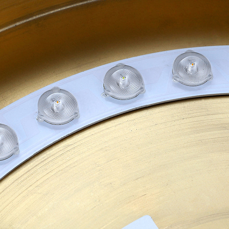 Geometry Shape LED Ceiling Lamp Modern Copper Flush Mount for Balcony