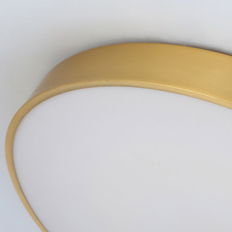 Geometry Shape LED Ceiling Lamp Modern Copper Flush Mount for Balcony