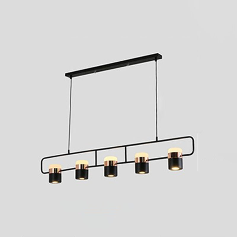 Contemporary Style Cylinder Island Lights Metal Island Pendant Lights