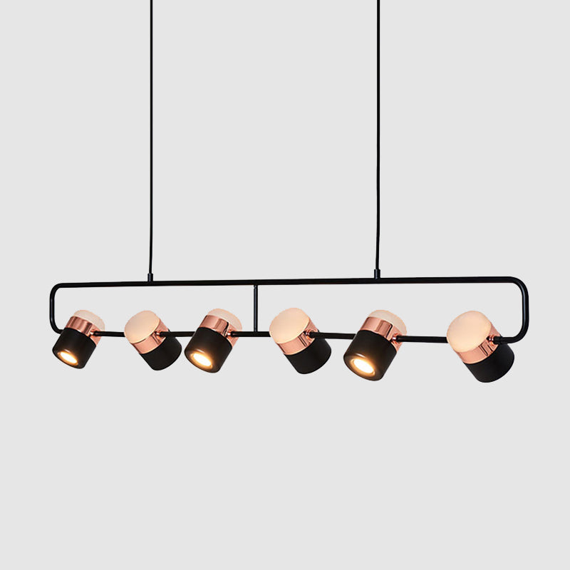 Contemporary Style Cylinder Island Lights Metal Island Pendant Lights