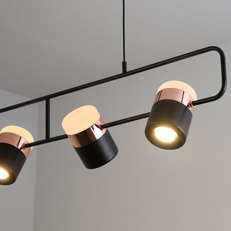 Contemporary Style Cylinder Island Lights Metal Island Pendant Lights