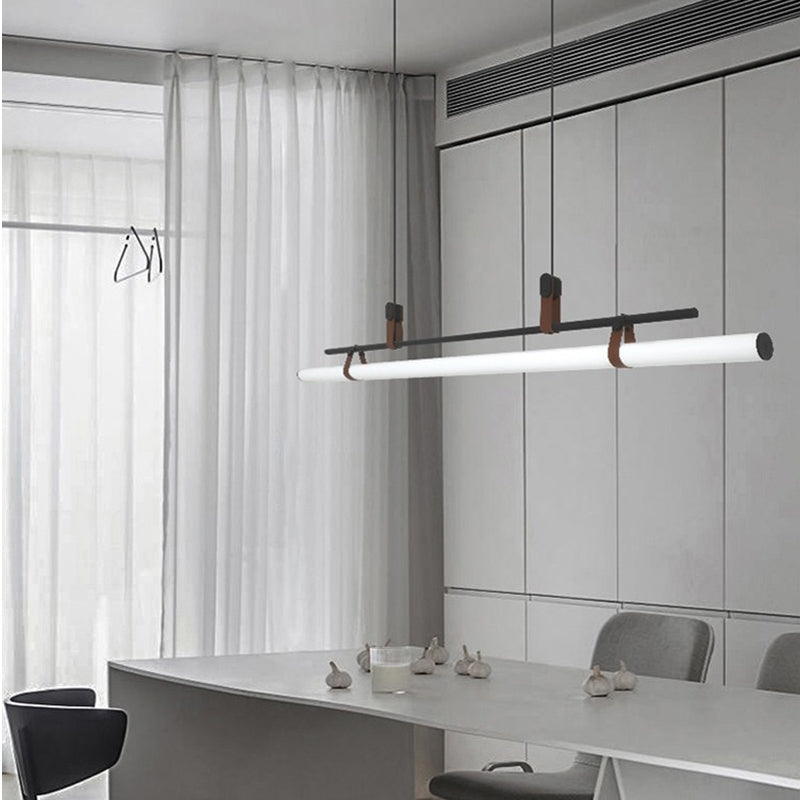 Modern Style Linear Shape Island Light Metal 1 Light Pendant Light