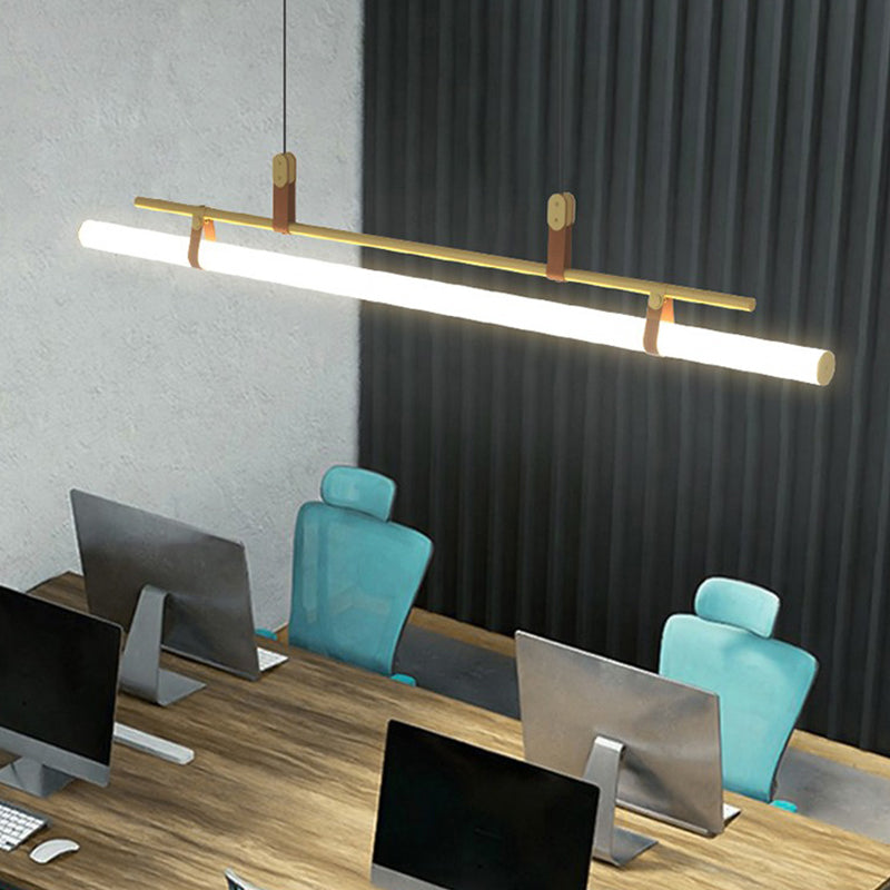Modern Style Linear Shape Island Light Metal 1 Light Pendant Light