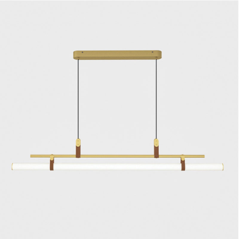 Modern Style Linear Shape Island Light Metal 1 Light Pendant Light