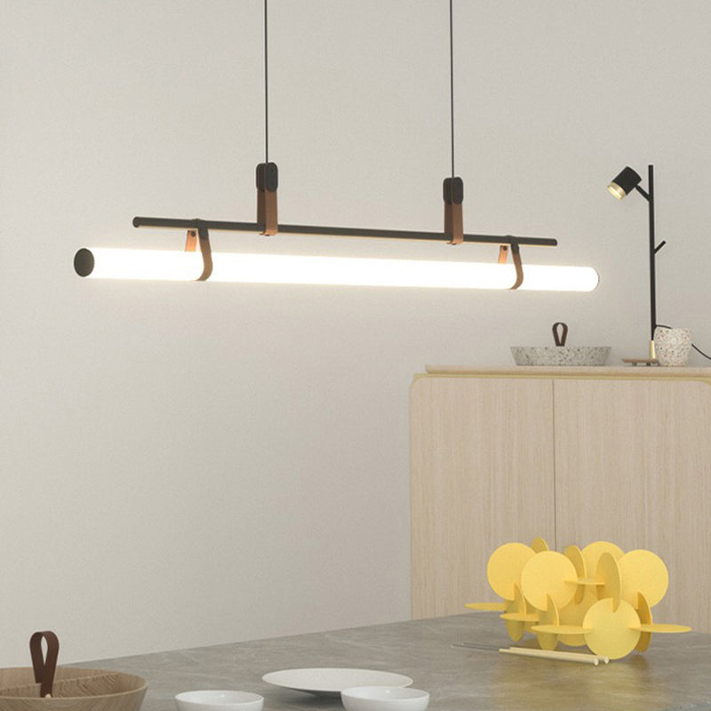 Modern Style Linear Shape Island Light Metal 1 Light Pendant Light