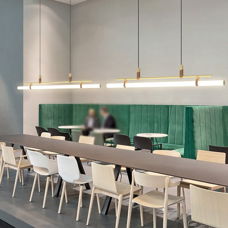 Modern Style Linear Shape Island Light Metal 1 Light Pendant Light