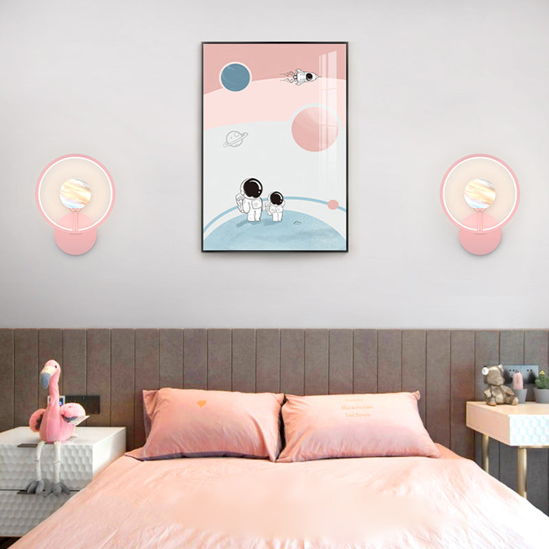 Ball Shade Metal Wall Sconce Modern Style Single Light Wall Mounted Light