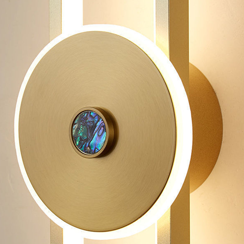 Metal Linear Shape Wall Light Modern Style 1-Light Wall Mount Light Fixture