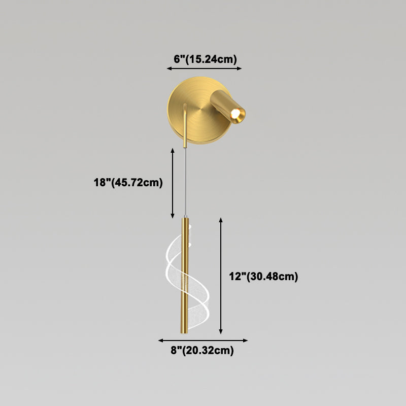 Metal Unique Shape Wall Light Modern Style Multi-Lights Wall Mount Light Fixture in Gold