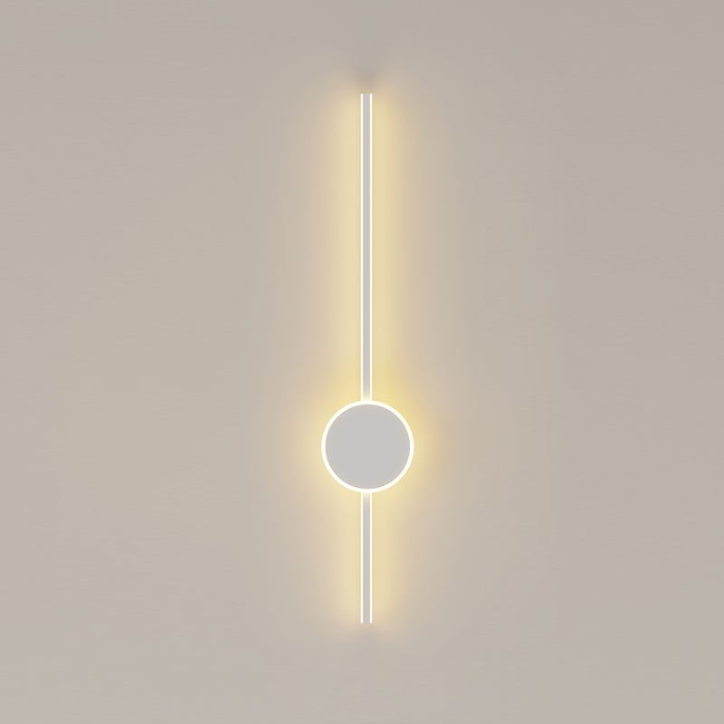 Metal Geometric Shape Wall Light Modern Style 1-Light Wall Mounted Light Fixture in White