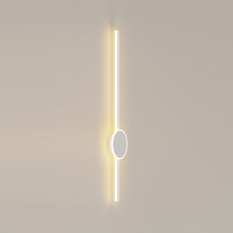 Metal Geometric Shape Wall Light Modern Style 1-Light Wall Mounted Light Fixture in White