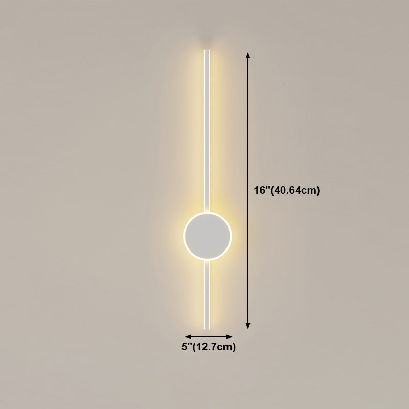 Metal Geometric Shape Wall Light Modern Style 1-Light Wall Mounted Light Fixture in White