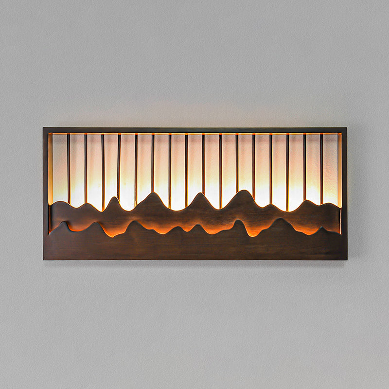 Modern Style Wooden Wall Sconce Simple LED Wall Mount Lamp for Living Room