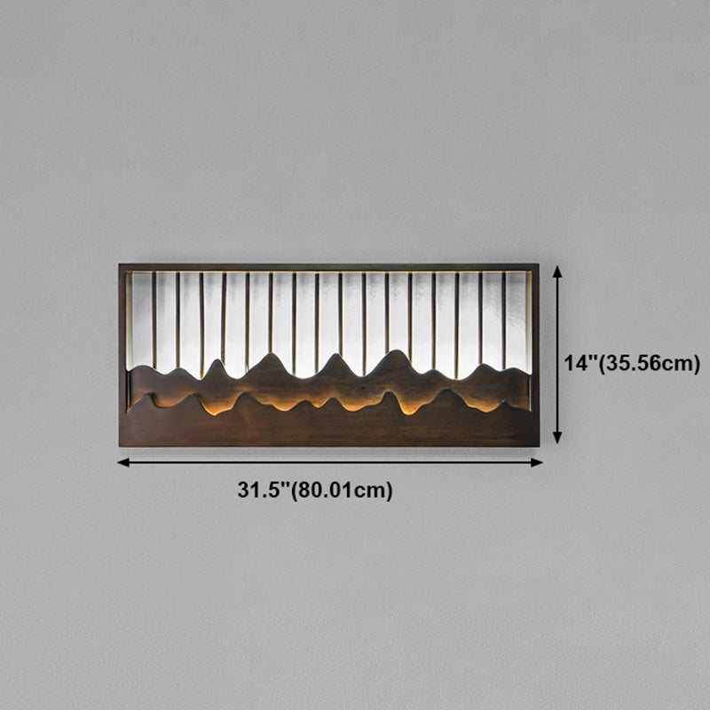 Modern Style Wooden Wall Sconce Simple LED Wall Mount Lamp for Living Room