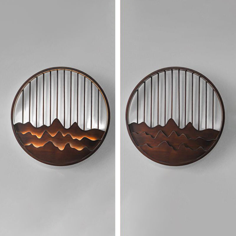 Modern Style Wooden Wall Sconce Simple LED Wall Mount Lamp for Living Room